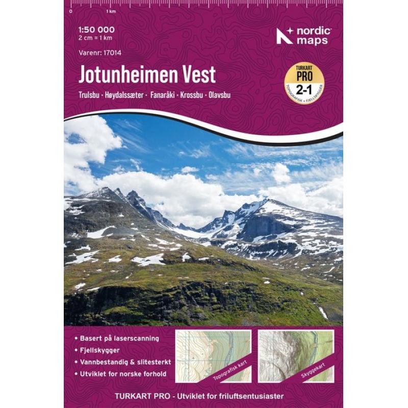 Turkart Pro Jotunheimen Vest 1:50 000