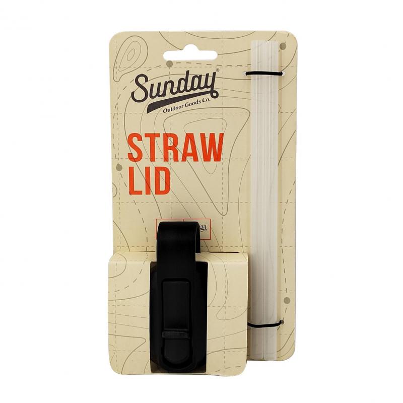 Sunday Outdoor Straw Lid Black/Clear