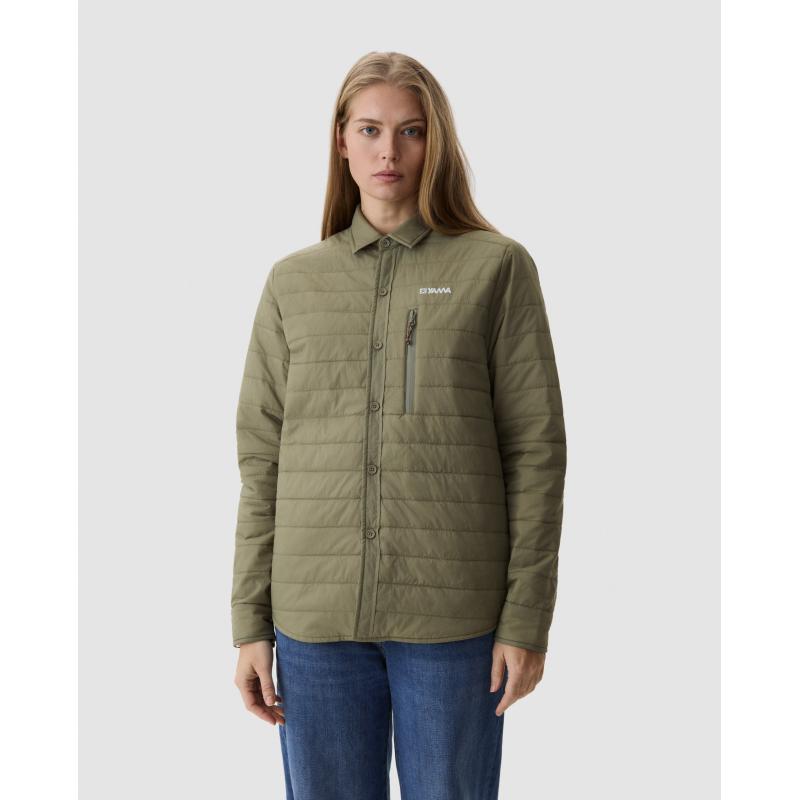 Yama Ember Puffer Shirt Moss Green