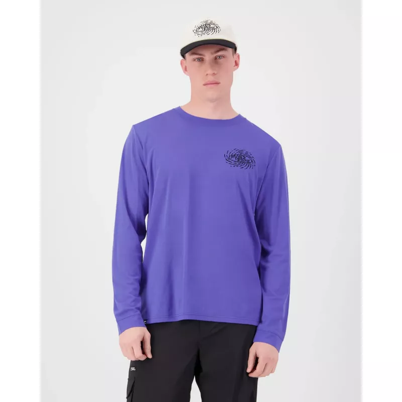 Mons Royale Icon Merino Long Sleeve Mens Blue Dusk