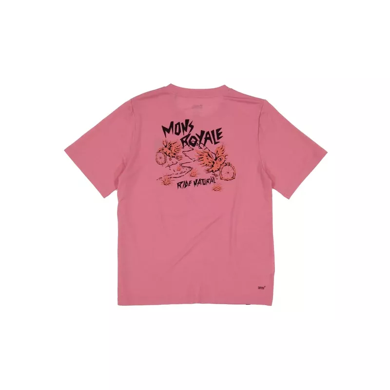 Mons Royale Icon Merino T-Shirt Womens Flamingo - Bilde 2