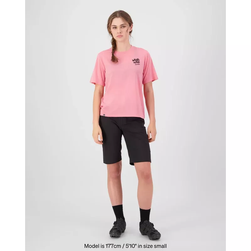 Mons Royale Icon Merino T-Shirt Womens Flamingo - Bilde 4
