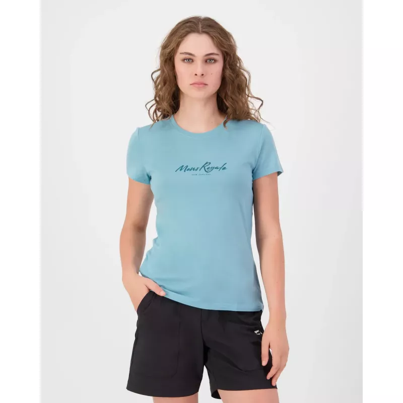 Mons Royale Icon Merino T-Shirt Womens Light Teal
