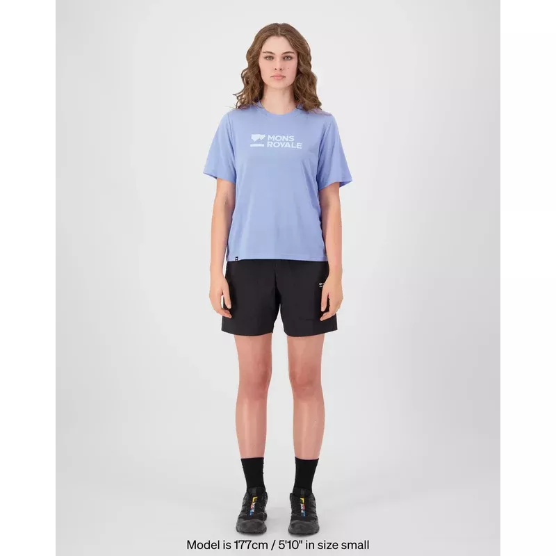 Mons Royale Icon Merino T-Shirt Womens Moonstone - Bilde 3