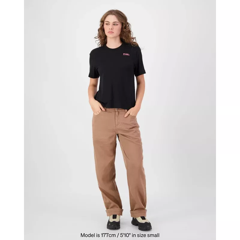 Mons Royale MP Heavyweight Merino T-Shirt Womens Black - Bilde 5