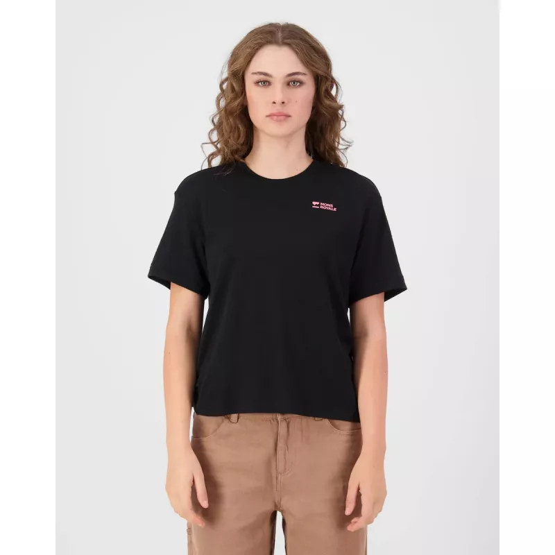 Mons Royale MP Heavyweight Merino T-Shirt Womens Black - Bilde 7