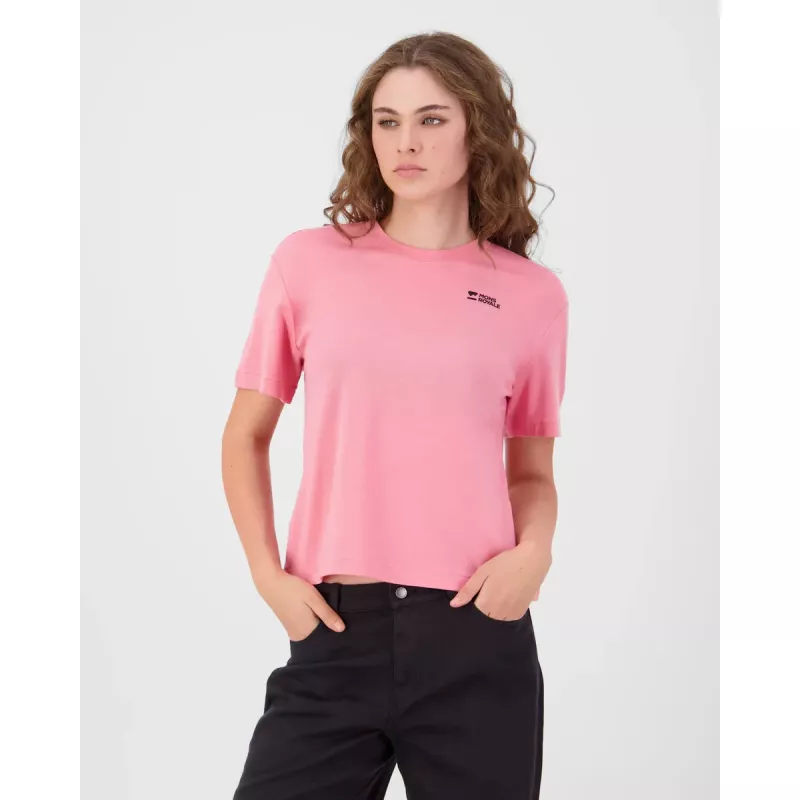 Mons Royale MP Heavyweight Merino T-Shirt Womens Flamingo