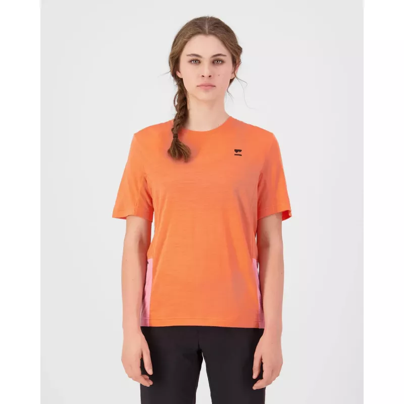 Mons Royale Tarn Merino T-Shirt Womens Sun Orange/Flamingo