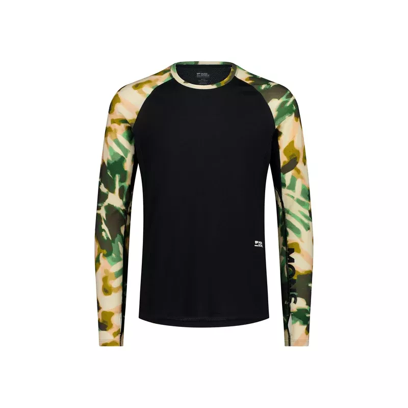 Mons Royale Temple Merino Long Sleeve Mens Bush Camo/Black - Bilde 2