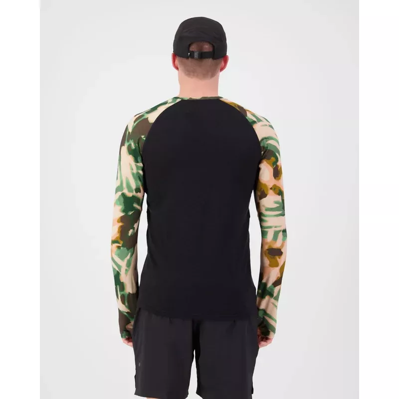 Mons Royale Temple Merino Long Sleeve Mens Bush Camo/Black - Bilde 5