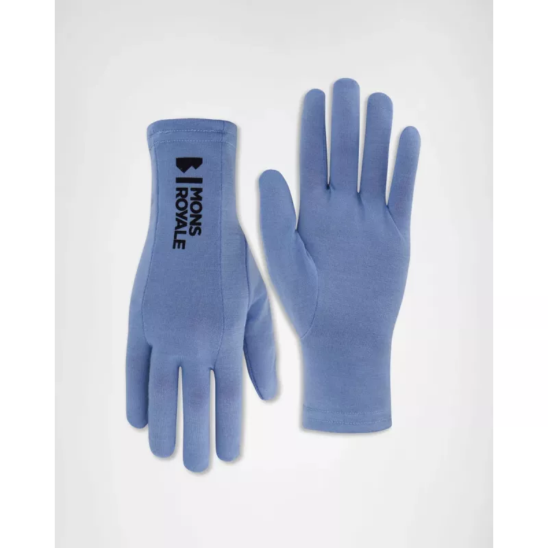 Mons Royale Volta Merino Glove Liners Moonstone - Bilde 3