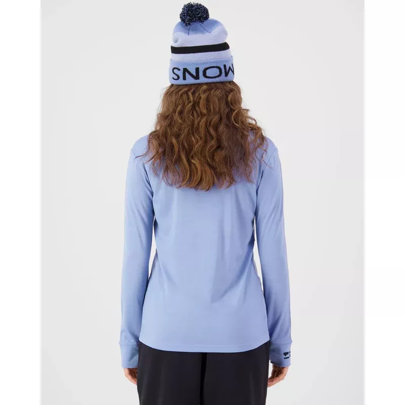Mons Royale Yotei Merino Long Sleeve Womens Ice Blue/Moonstone - Bilde 4