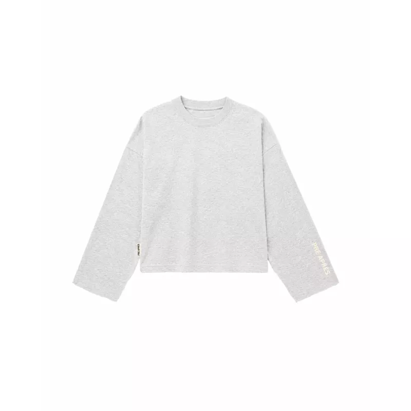 Pre Après Boxy Long Sleeve Grey Melange - Bilde 3